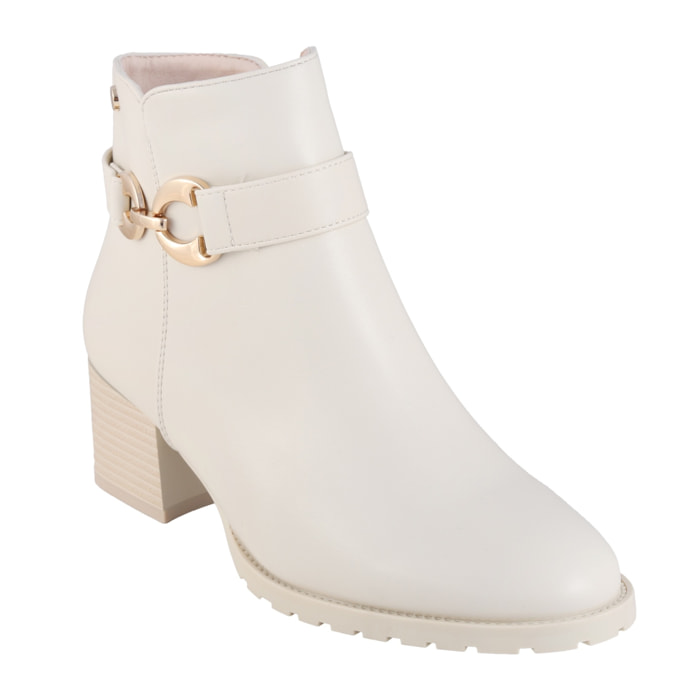 Stivaletti in simil pelle con tacco comodo quadrato