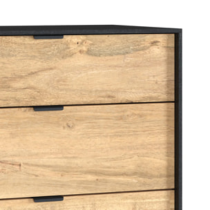 Commode 4 tiroirs en bois d'acacia et pieds en métal - Jakson