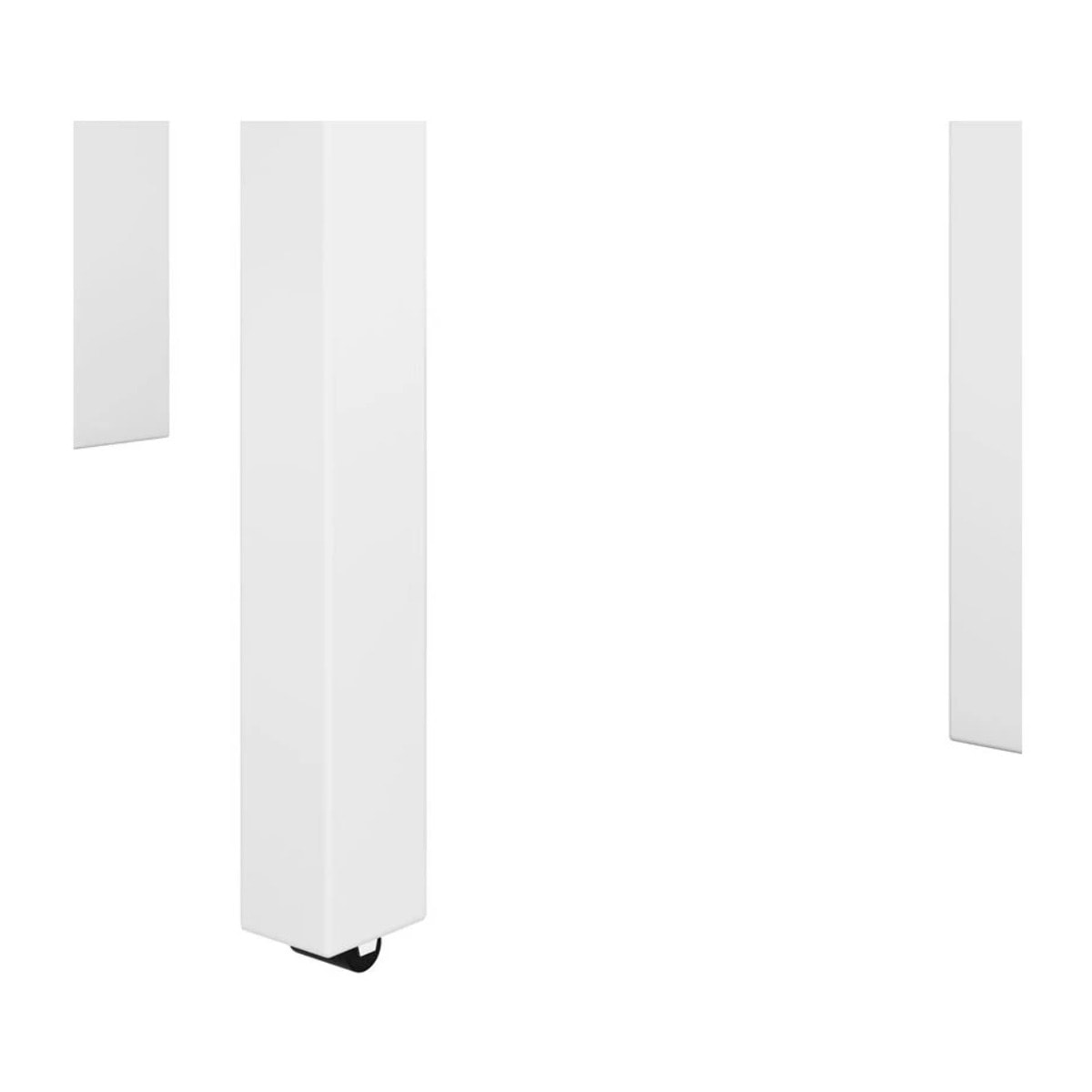 Mesa de escritorio extensible con 2 cajones en blanco artik y roble canadian 98,5x36-70 cm Bureau Blanco Artik (Blanco Mate) - Roble Canadian