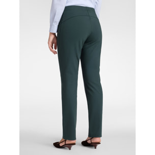 Elena Mirò - Pantalones slim fit en punto milanés - Verde