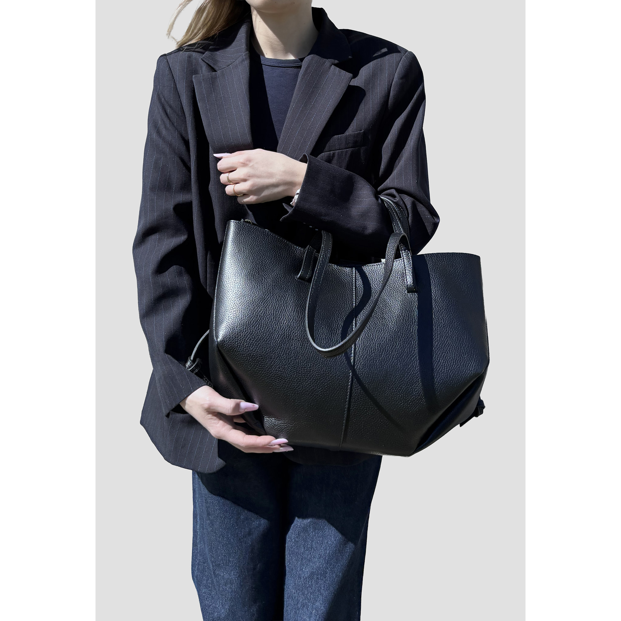 Borsa a Mano Shopper a Spalla da Donna in Pelle Dollaro