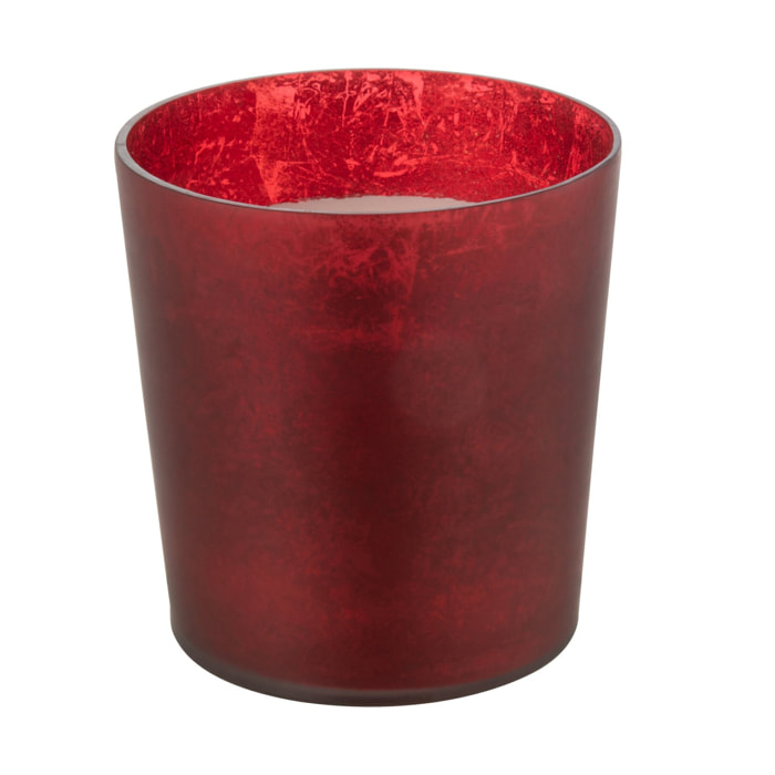 J-Line bougie parfumée M-Chic - Oud & Amber - verre - rouge - large - 140H