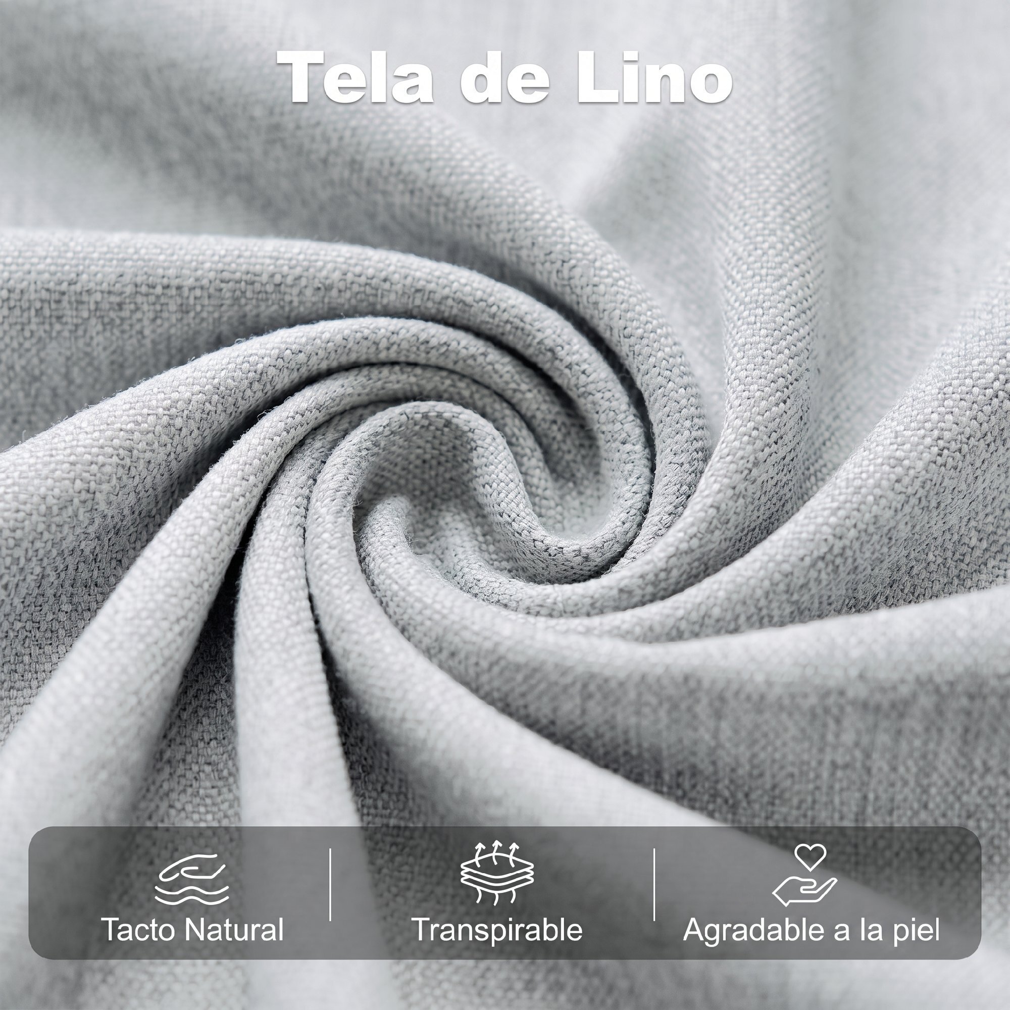 Sofá Cama 2 Plazas Convertible, 3 en 1, Sofá Cama Plegable, Tapizado en Lino, Respaldo Ajustable, 2 Almohadas con Funda Lavable, para Salón, Dormitorio, 127x73x95 cm, Gris Claro