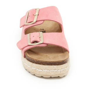 SANDALO CON ZEPPA BILLOWY ROSA