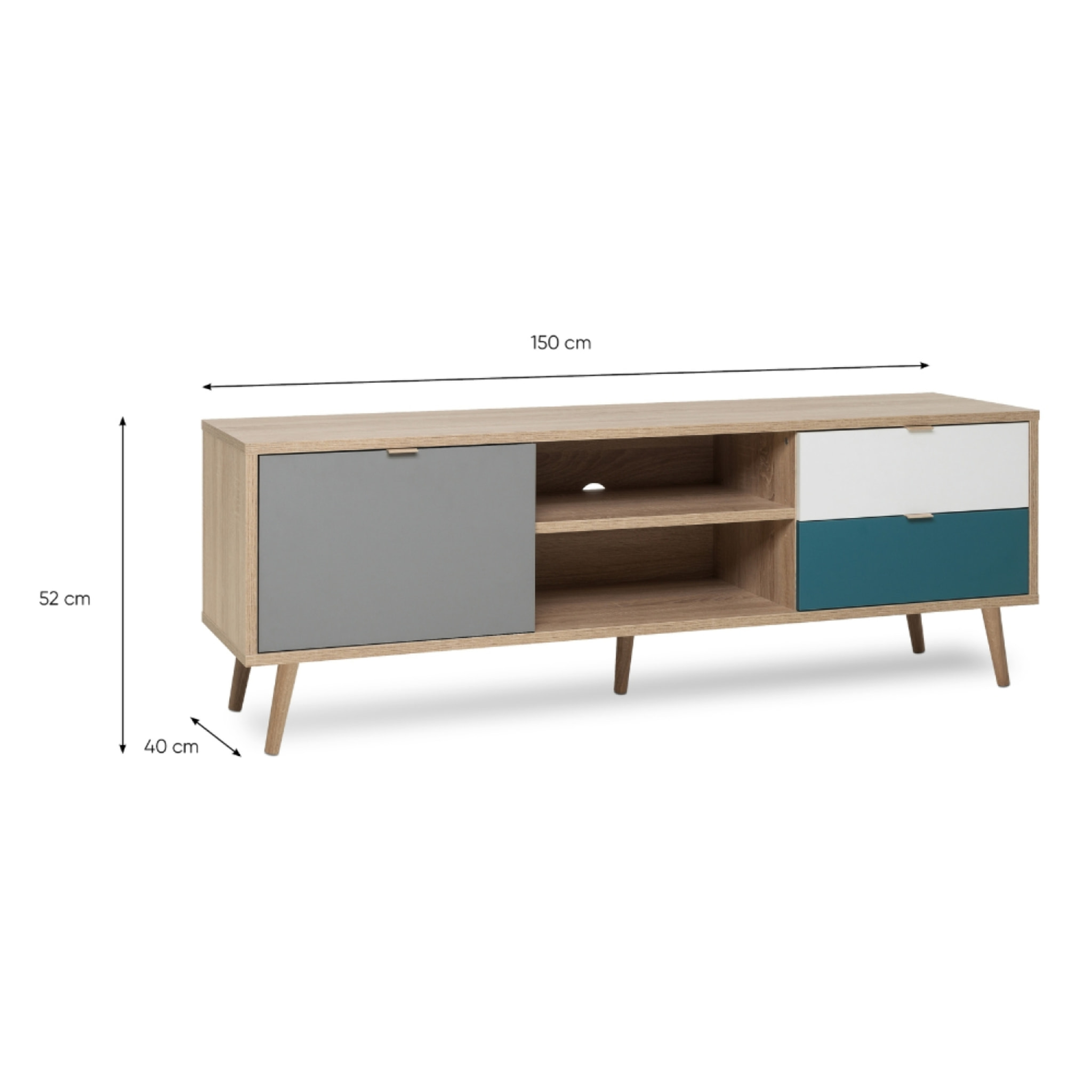 Meuble TV scandinave 150cm PRAT