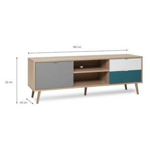 Meuble TV scandinave 150cm PRAT