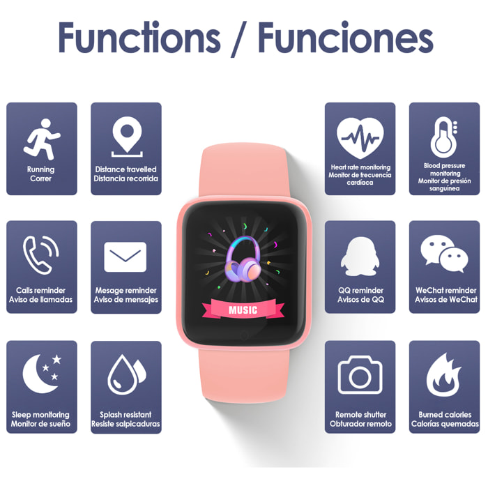 Bracciale intelligente AK-Y68 con monitoraggio della frequenza cardiaca e della pressione sanguigna