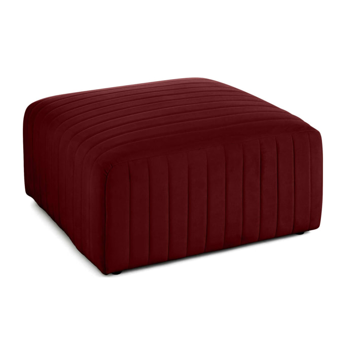 Nova - pouf modulable - en velours - Rouge