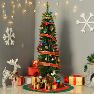 árbol de Navidad Artificial con Soporte 46x150cm Verde