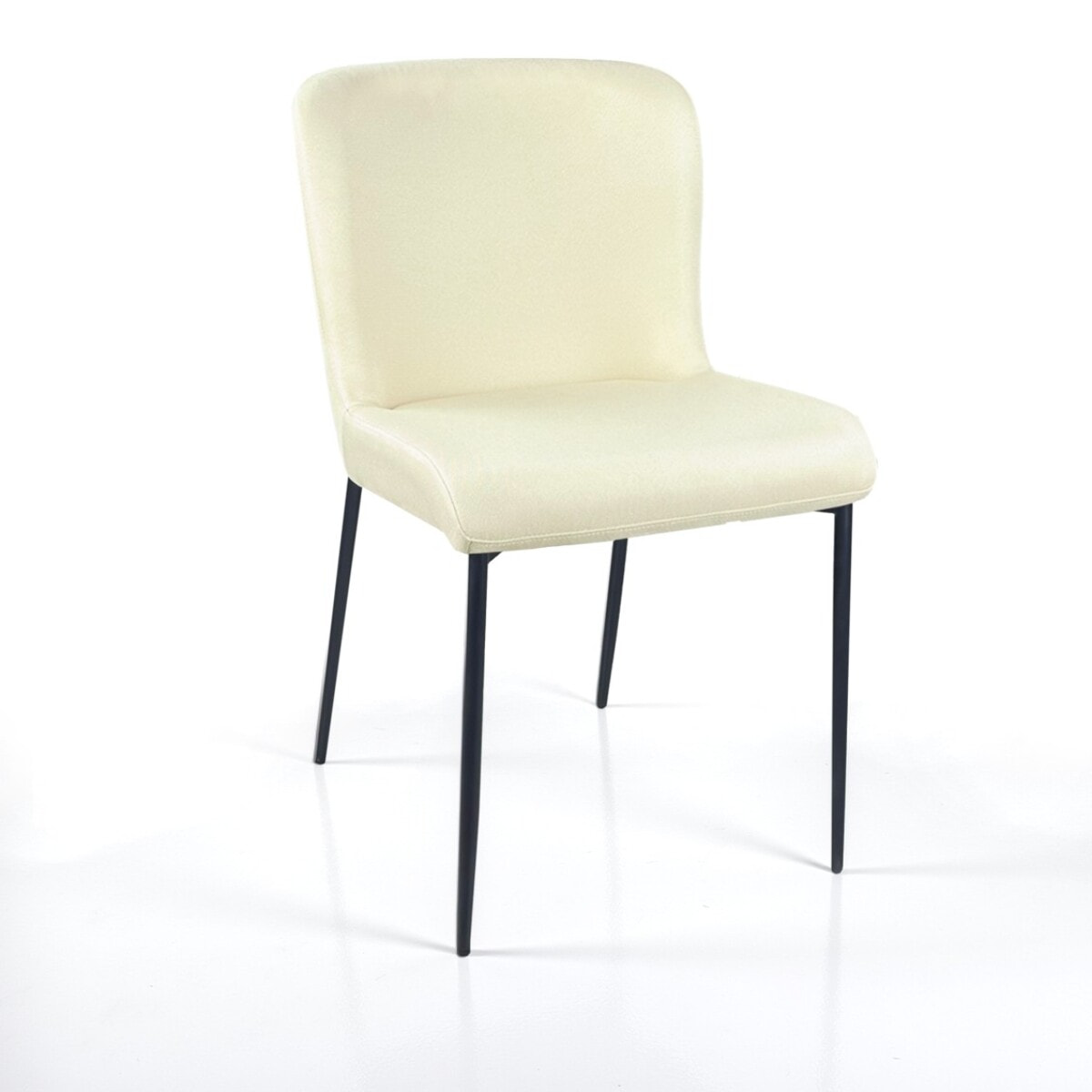 Lot de 2 chaises de salle à manger Tomasucci TRYUN, en tissu, beige, 59 × 49 × 82 cm