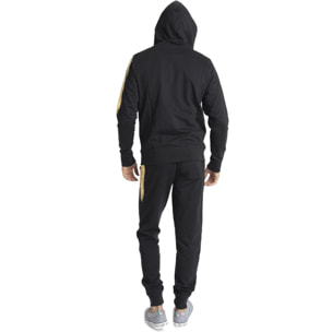 Tuta da uomo con cappuccio e zip Gold Tricolor