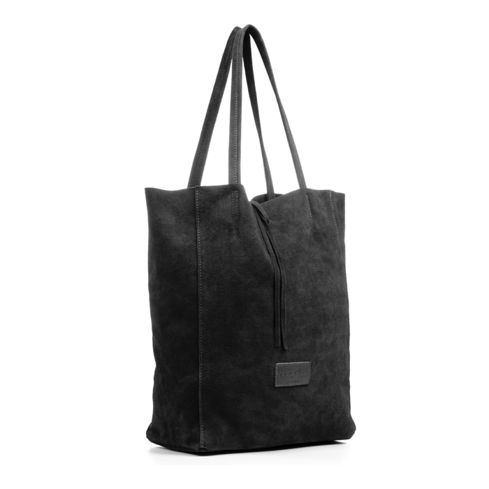 Sefora Borsa Shopper Donna.Pelle autentica Camoscio