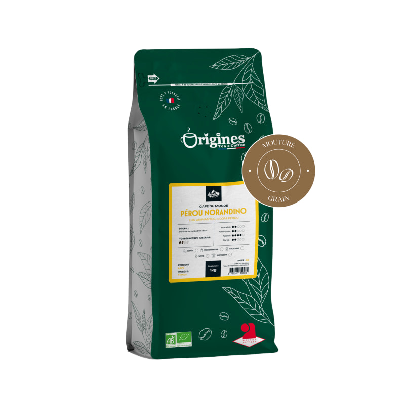 Café Bio - Pérou Norandino - Pur Arabica - Grain 1kg