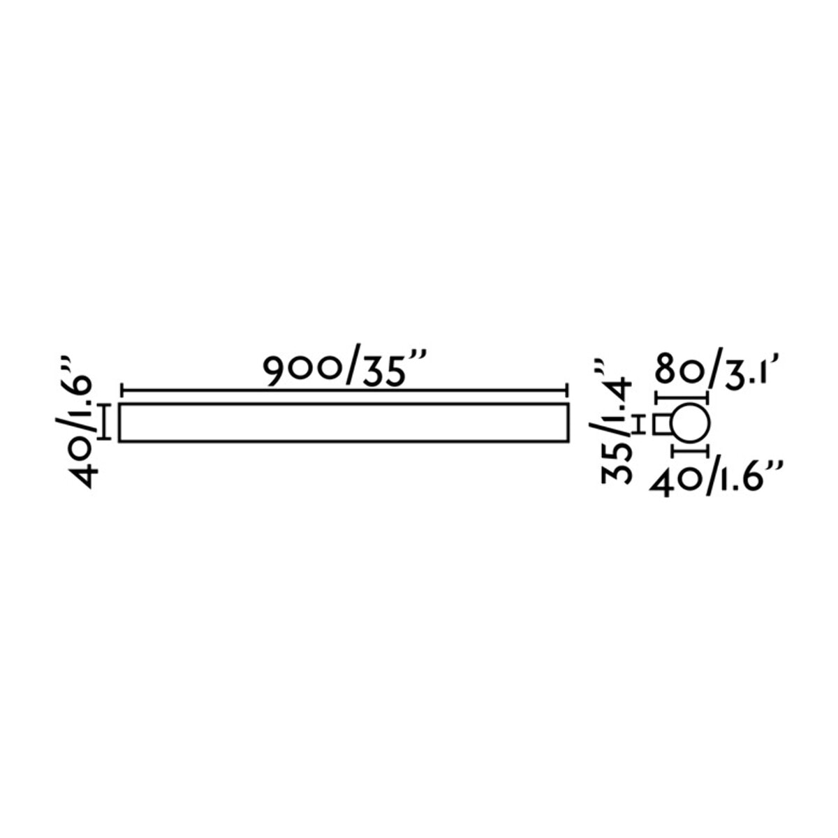VOLGA 900 Aplique cromo 18W