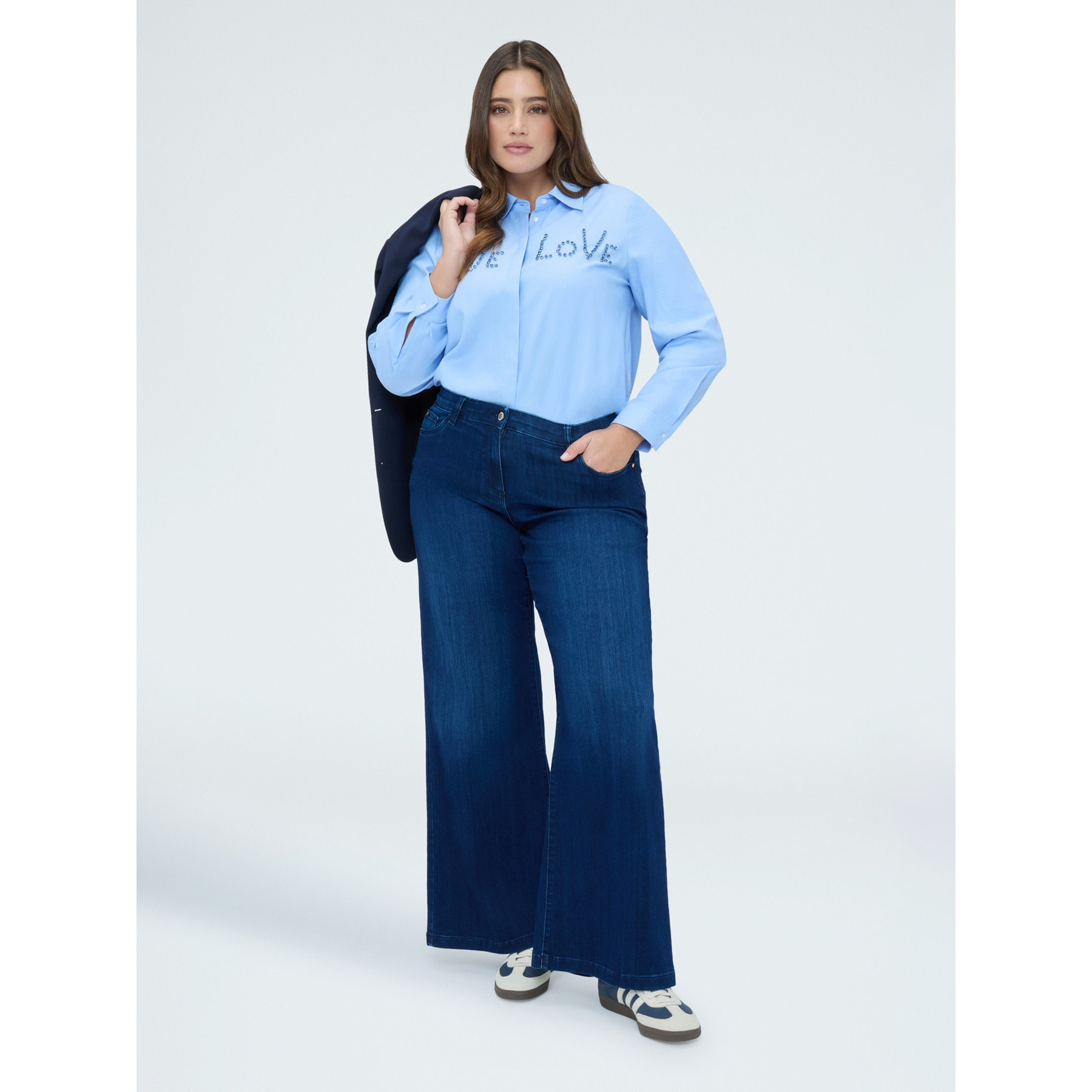 Fiorella Rubino - Jeans Wide Leg lavaggio blu - Blu