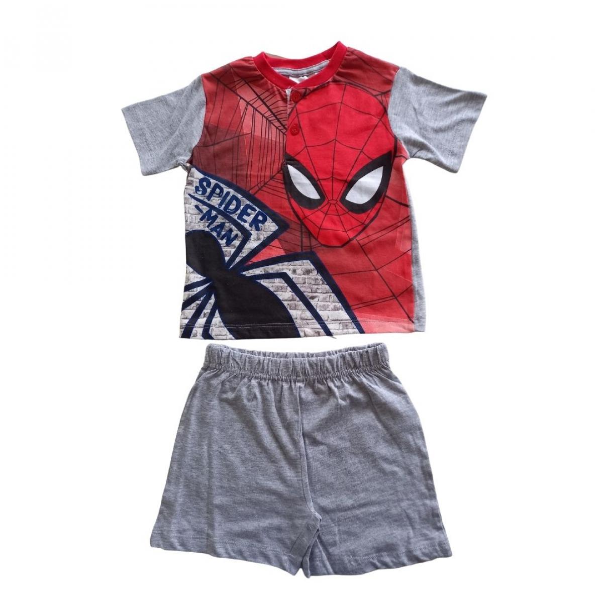 Pigiama estivo Spiderman Grigio Lui Marvel Grigio