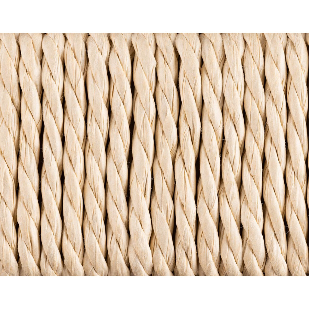 Liora - tabouret en bois de pin et corde tressée – H 45cm - Bois / Beige