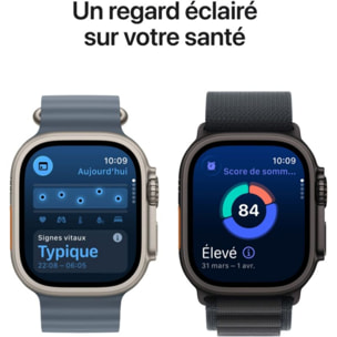 Montre connectée APPLE WATCH 49mm Tit Nat / Trail Bleu Ultra 3 S/M Ce