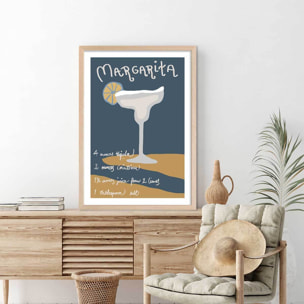 Affiche  pause margarita Affiche sous cadre bois