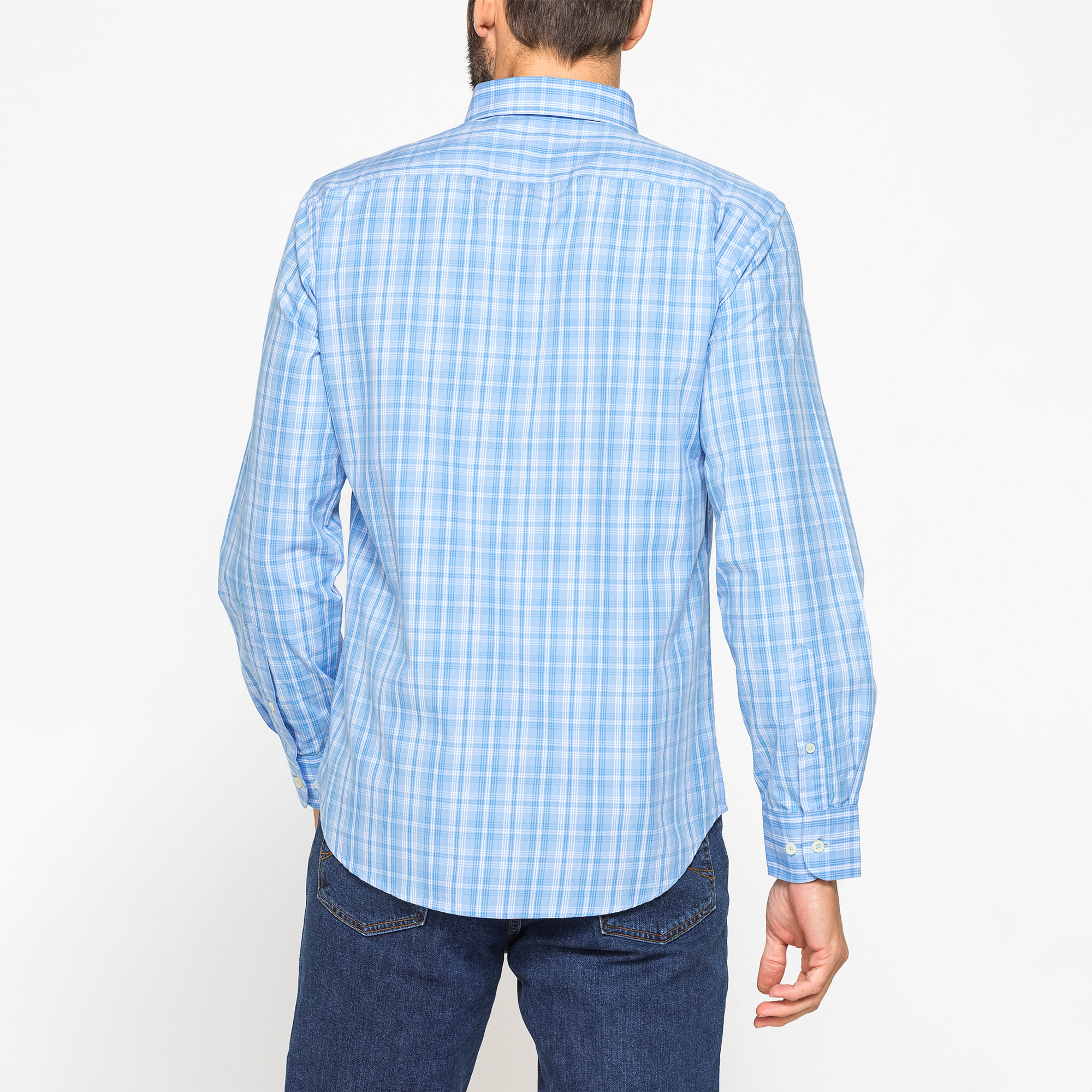 CAMICIA BUTTON-DOWN CON MANICA LUNGA E TASCHINO