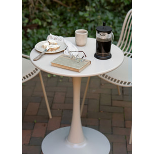 Tavolo bistro Meira in acciaio taupe ø60 cm