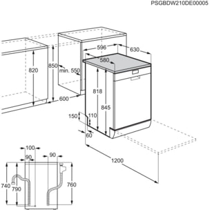 Lave vaisselle 60 cm ELECTROLUX ESA47300SW Airdry