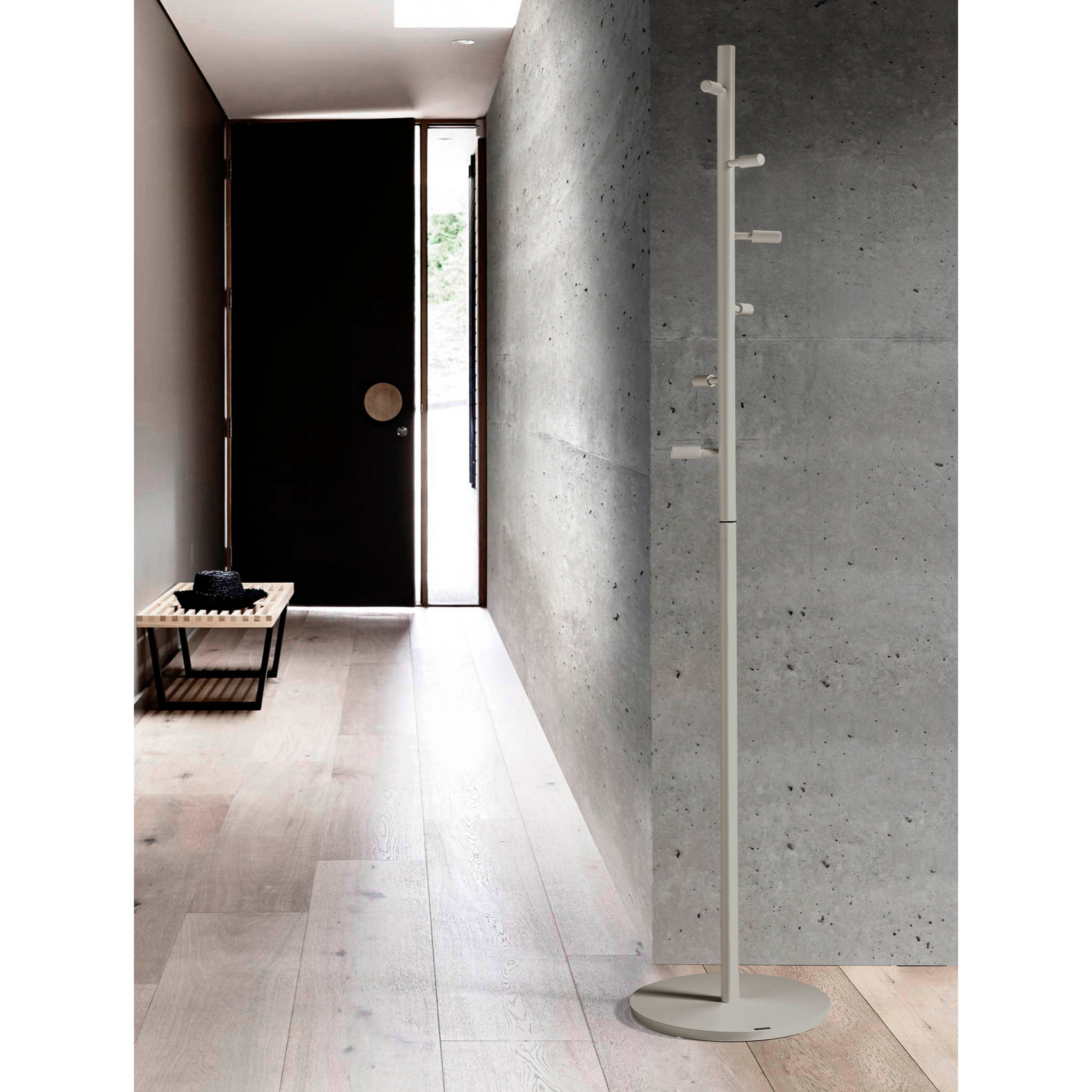 Perchero Espiral madera haya arena 182x37x37 cm