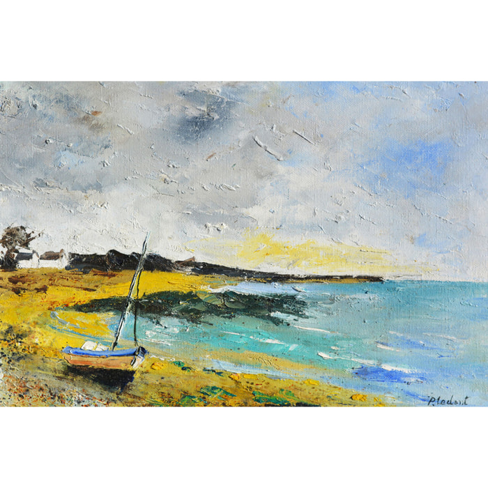 Tableau bateau aquarelle bretonne  Toile imprimée