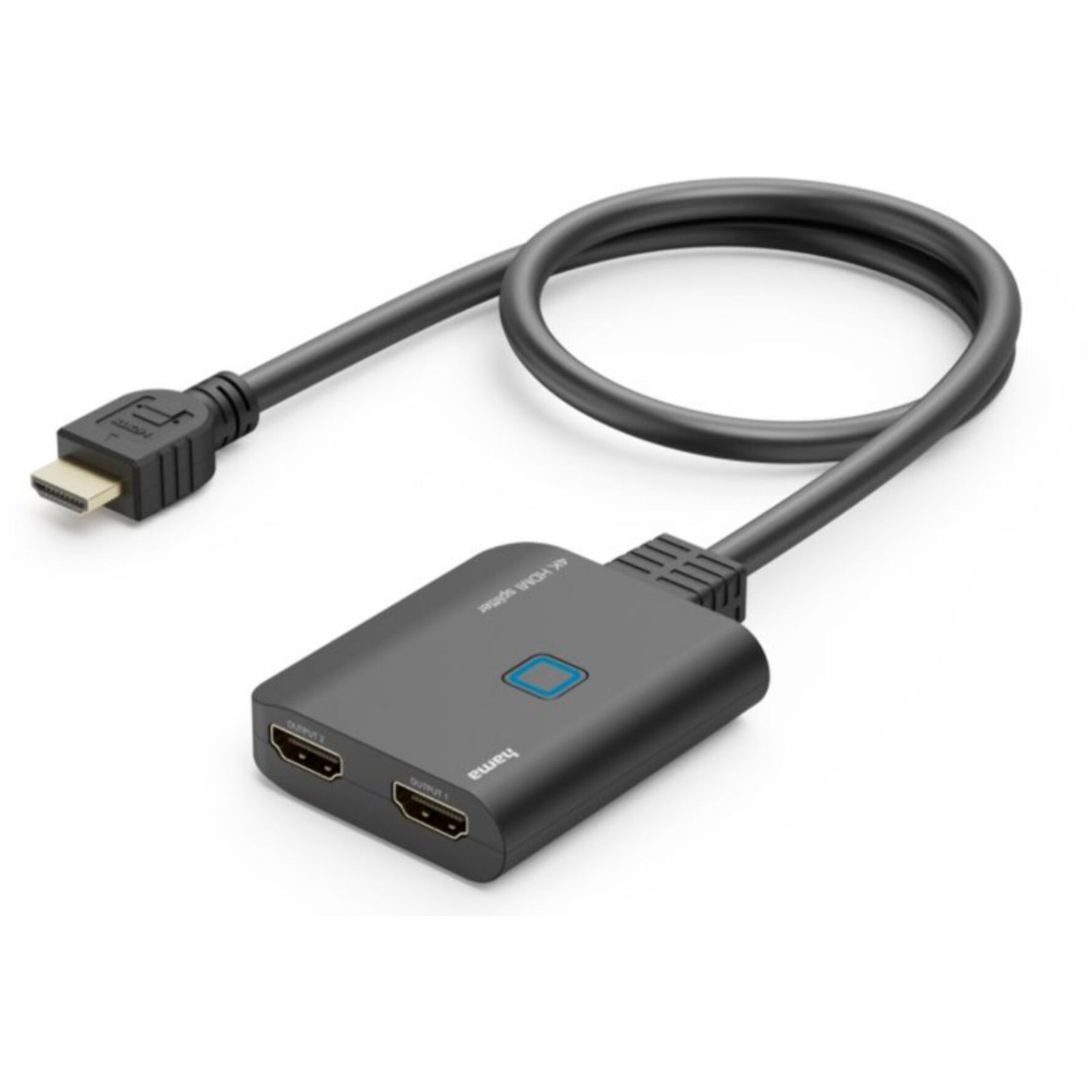 Hub HAMA HDMI M vers double HDMI F