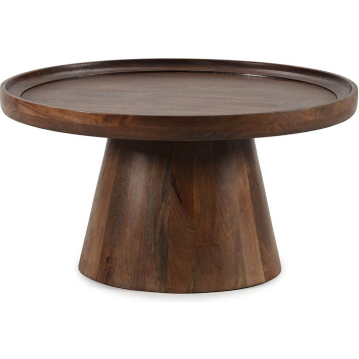 Table basse ronde en bois de manguier - SUNNA