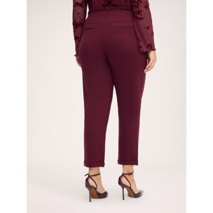 Fiorella Rubino - Pantaloni Balloon in Punto Milano - Bordeaux