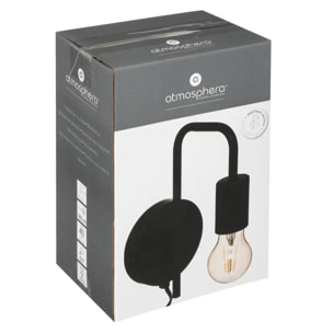 Applique murale "Keli" métal noir D12cm