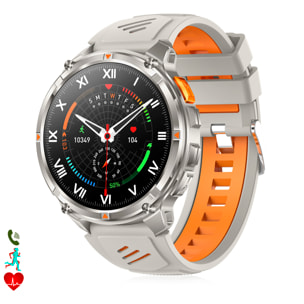 Smartwatch QS35 con IA, más de 100 modos deportivos. Batería larga duración con 1100mAh y linterna.