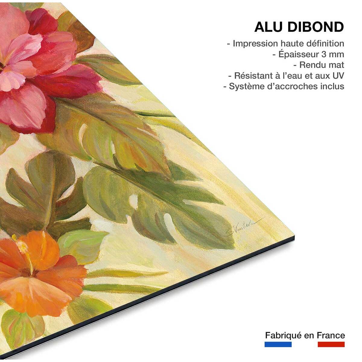 Tableau Fleurs corail Tableau alu Dibond