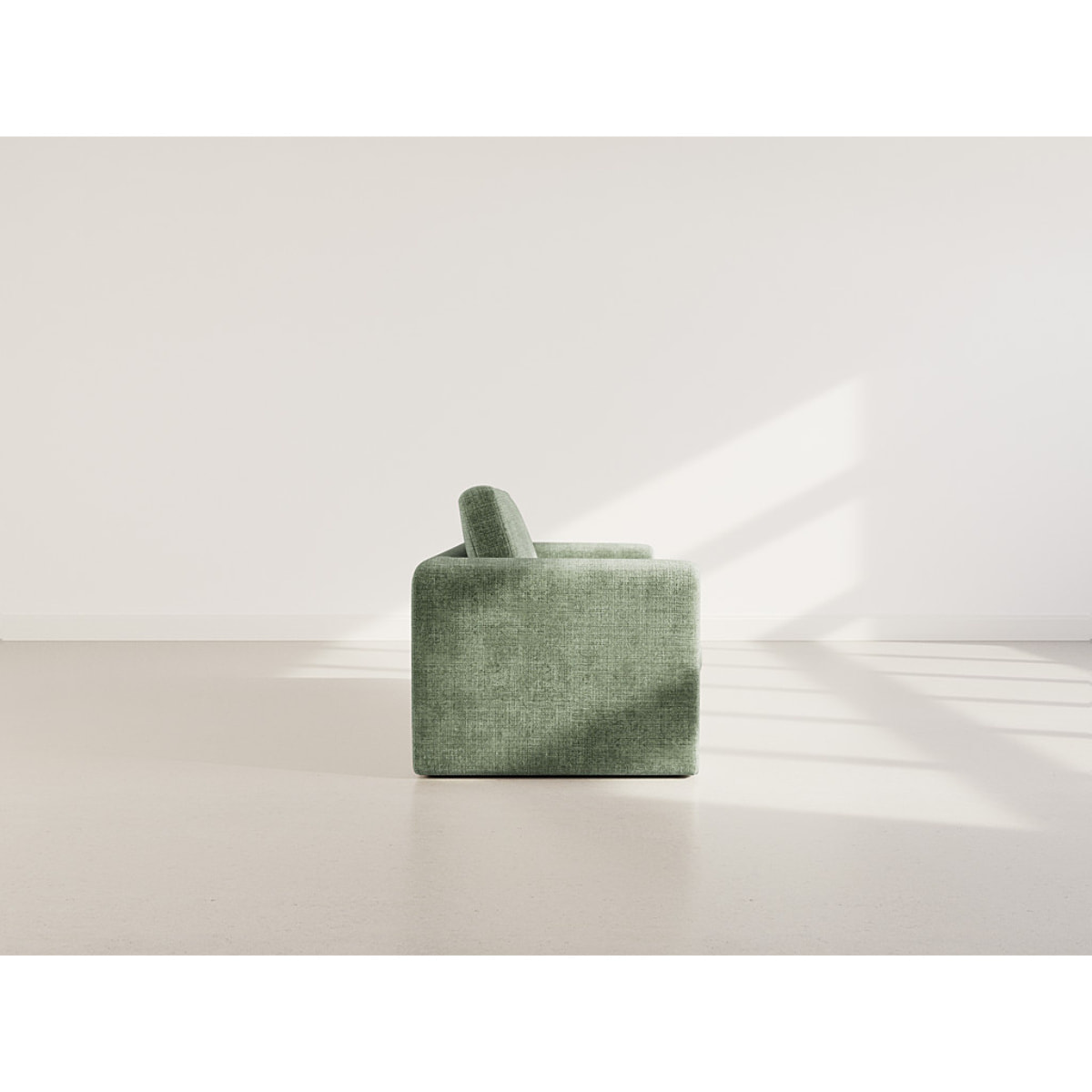 Marilia - Canapé 2 places convertible déplimousse en velours texturé - Vert