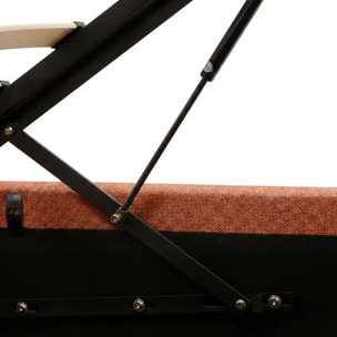 Lit coffre Cala rectangulaire 160x200cm terracotta