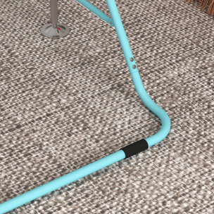 Barra de Gimnasia Artística, Barra Horizontal Plegable, Altura Ajustable, Equipo de Gimnasia para Entrenamiento en Casa, para Niños y Niñas, Azul Celeste