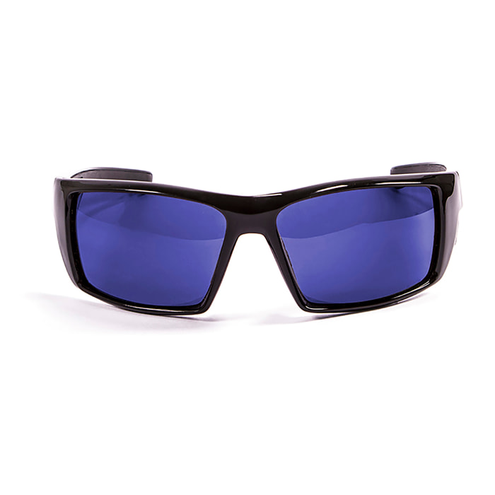 Gafas de deportes acuáticos OCEAN ARUBA - Negro brillante / Revo azul