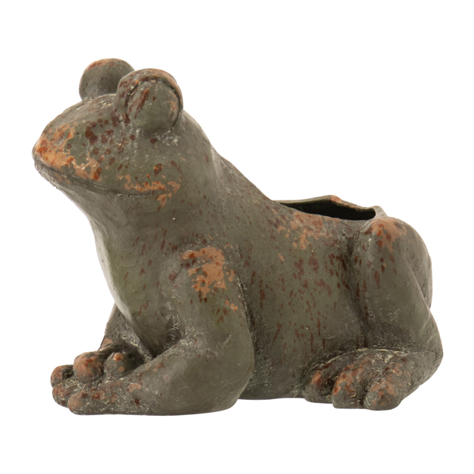 J-Line Cache-Pot Extérieur Antique - polyrésine - vert foncé