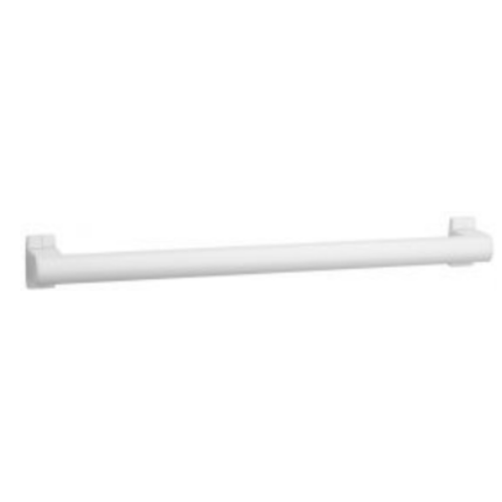 Barre de maintien droite PMR PELLET Design 60 cm aluminium époxy blanc caches résine blanc