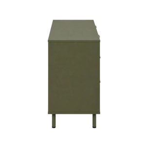 Commode décor bois et métal 6 tiroirs ELLIE