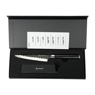 Couteau d'office noir   avec étui - "Sen"