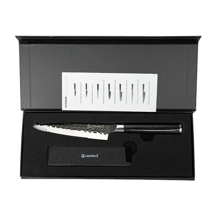 Couteau d'office noir   avec étui - "Sen"