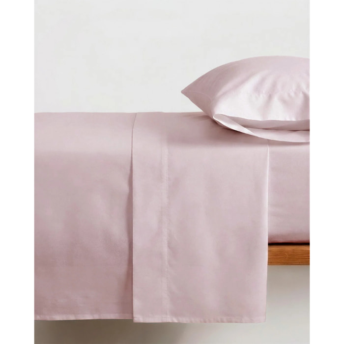 Juego de sábanas algodón rosa