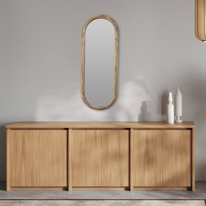 Well Home Espejo ovalado en madera H.77,5cm