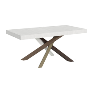 Table extensible 90x180/284 cm Volantis Frêne Blanc cadre 4/C