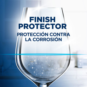 Finish Protector de la corrosión y decoloración del cristal para el lavavajillas, pack 4 unidades