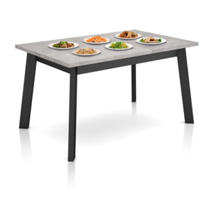 Mesa de comedor Naira 140 Cemento Negro