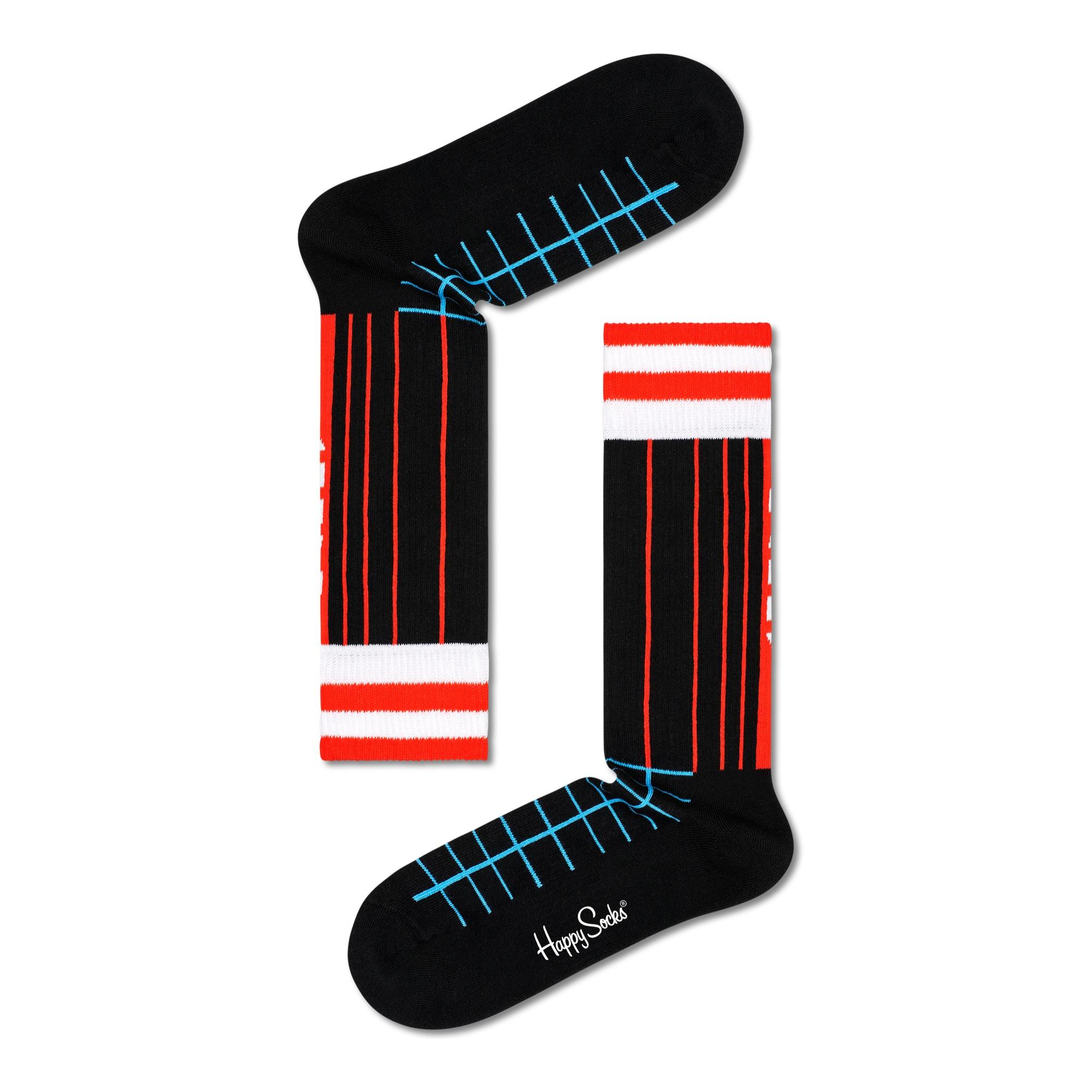 Calcetines grid stripe crew Happysocks