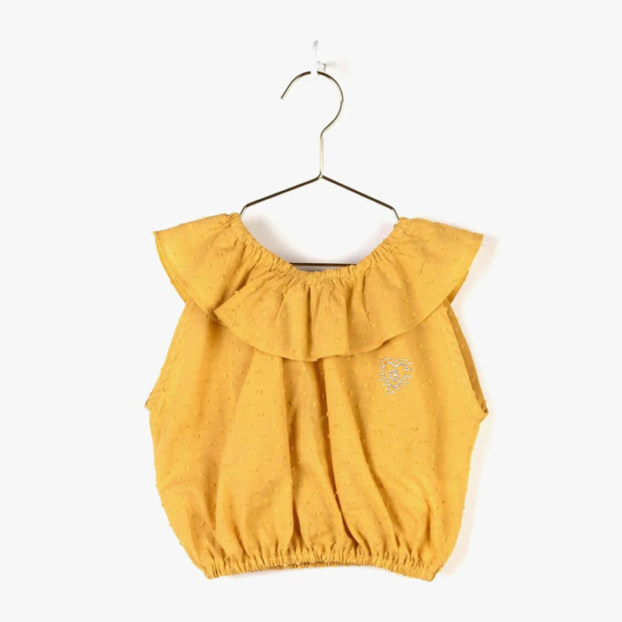 Top da bambina con volant color